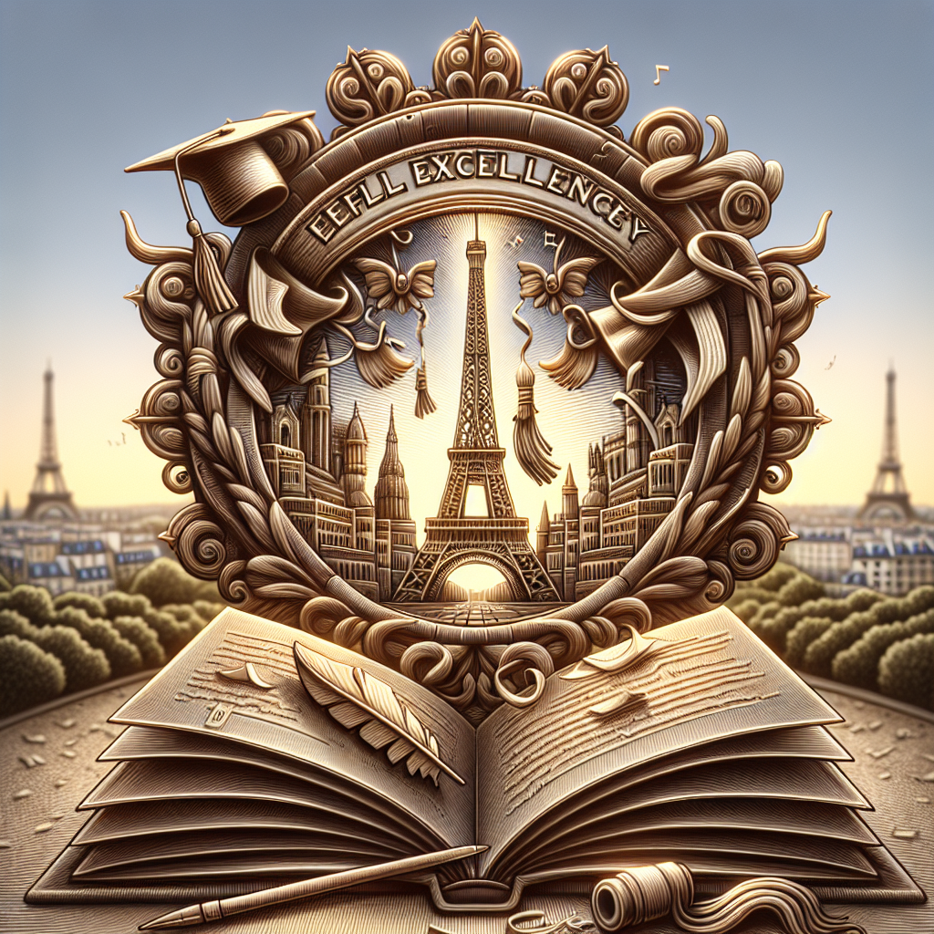 Eiffel Tower, graduation emblem, Paris.