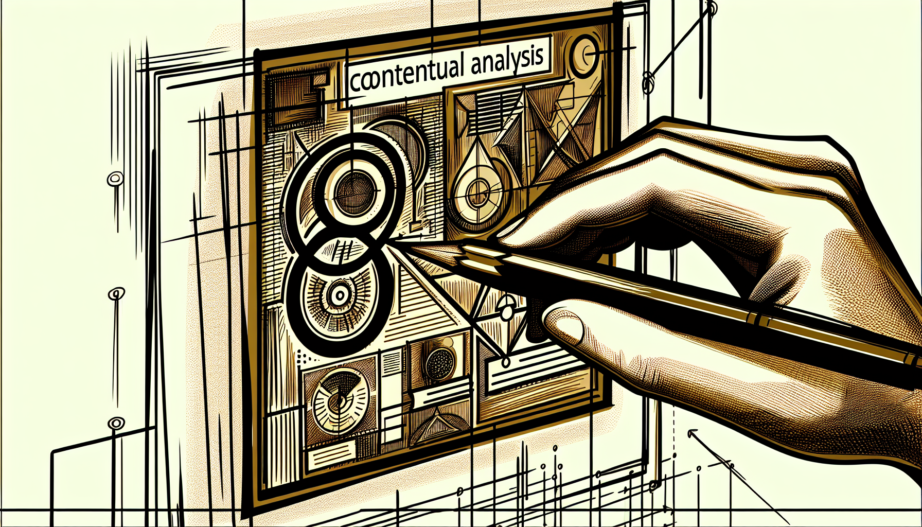 Hand drawing on complex analysis.