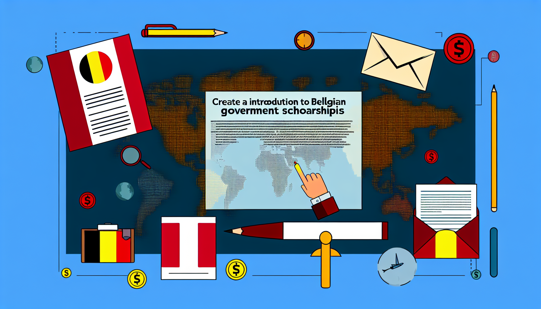 Belgian government scholarships information graphic.