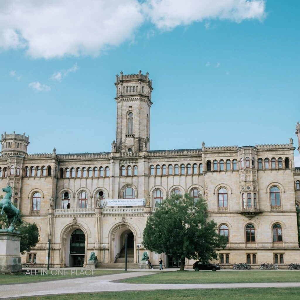 Historic building with tower.