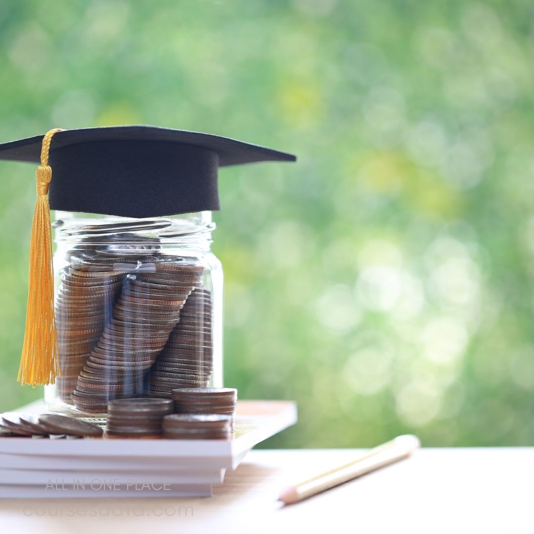 Graduation cap on a jar.