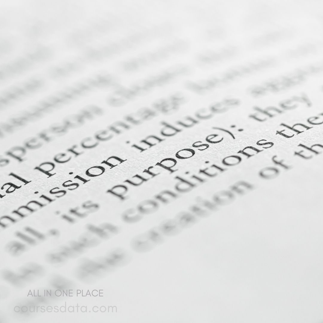 Close-up of printed text.