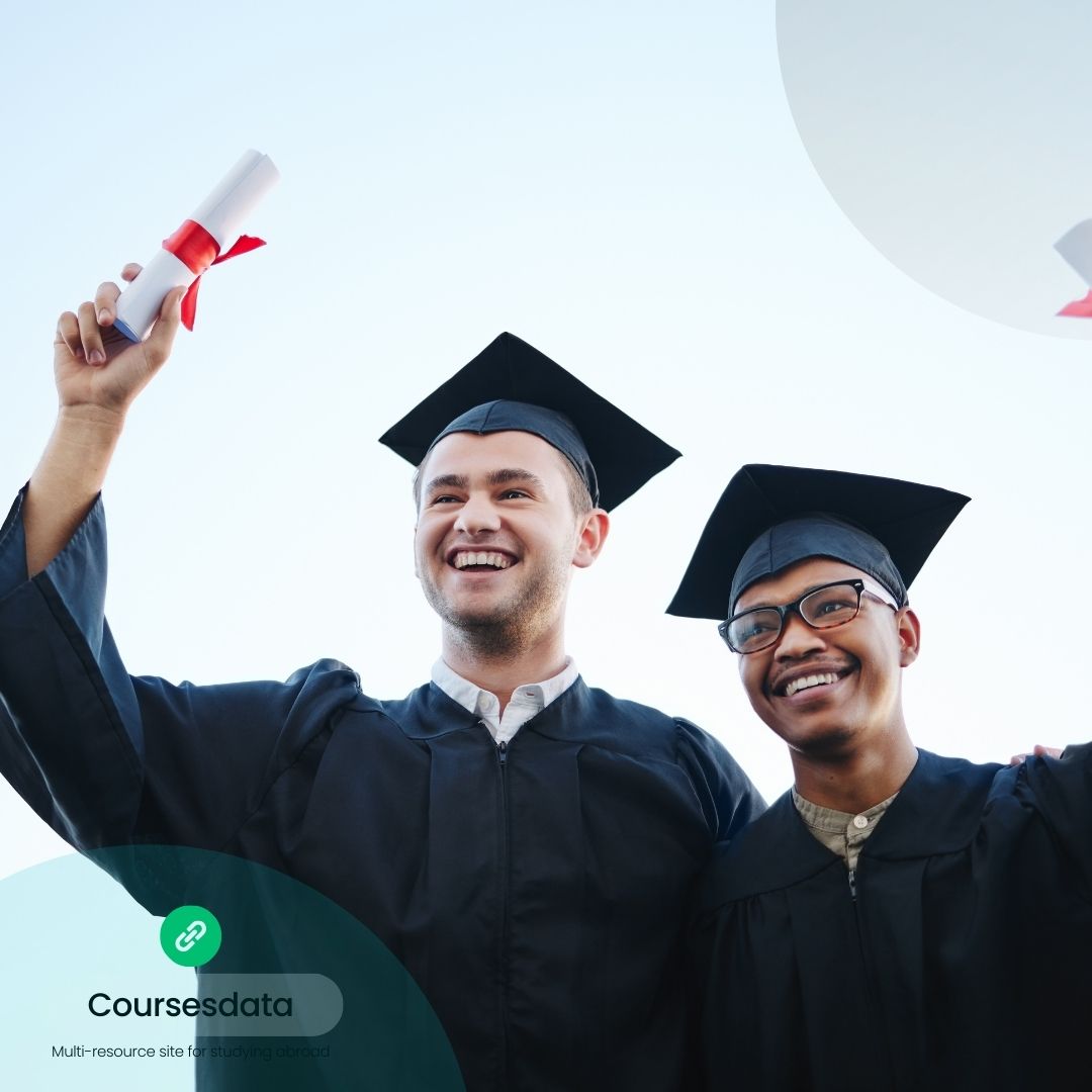 Graduation celebration with diplomas.