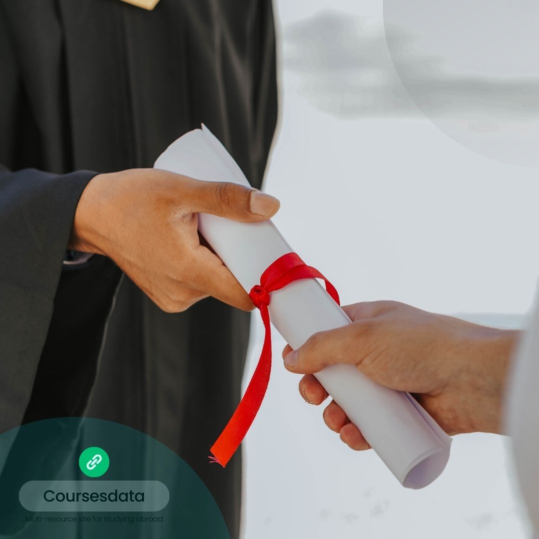 Graduation diploma handover ceremony.