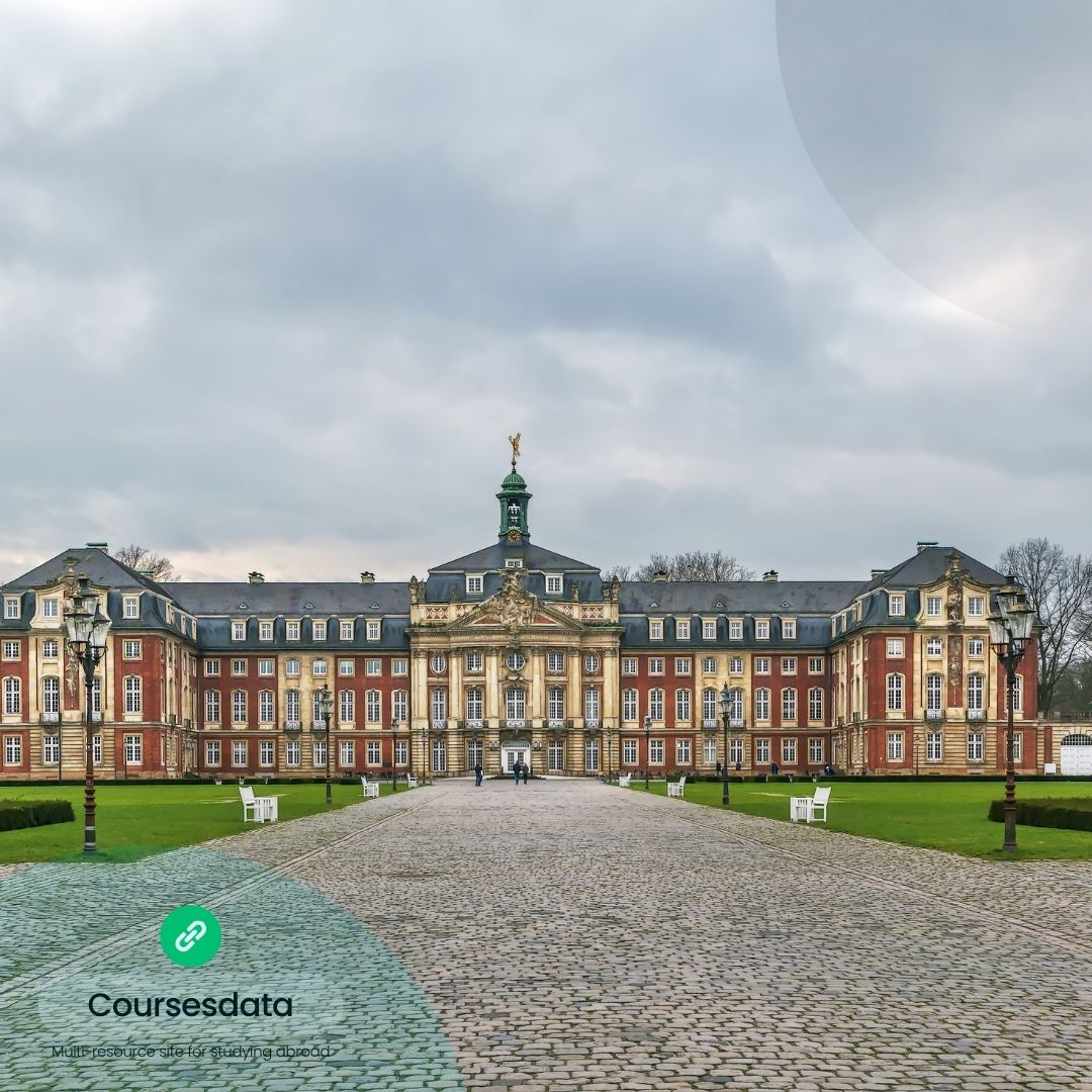 Historic building with landscaped pathway.