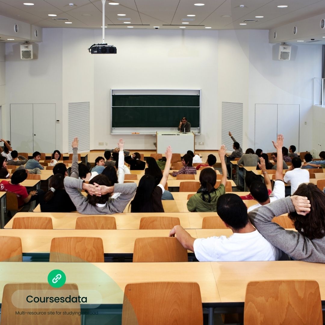 Students engaging in classroom discussion.