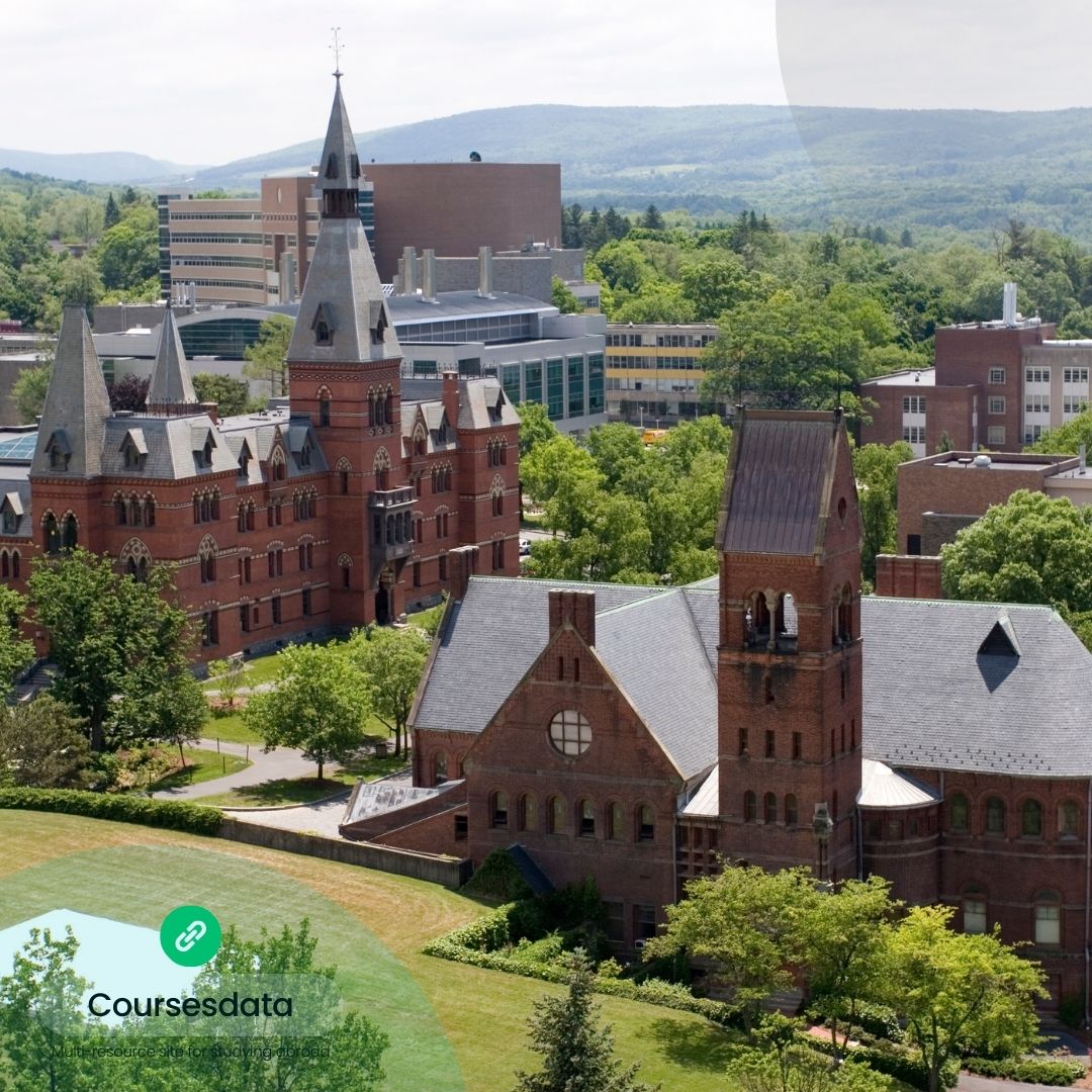 University campus with historic buildings.