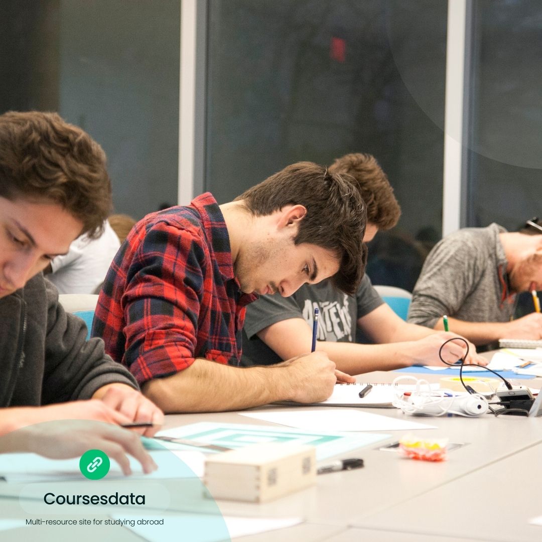 Students engaged in drawing.