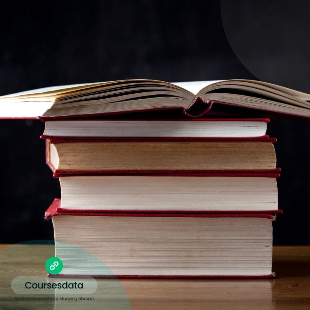 Stack of books with open top.