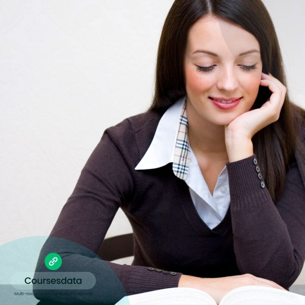 Woman reading with thoughtful expression.