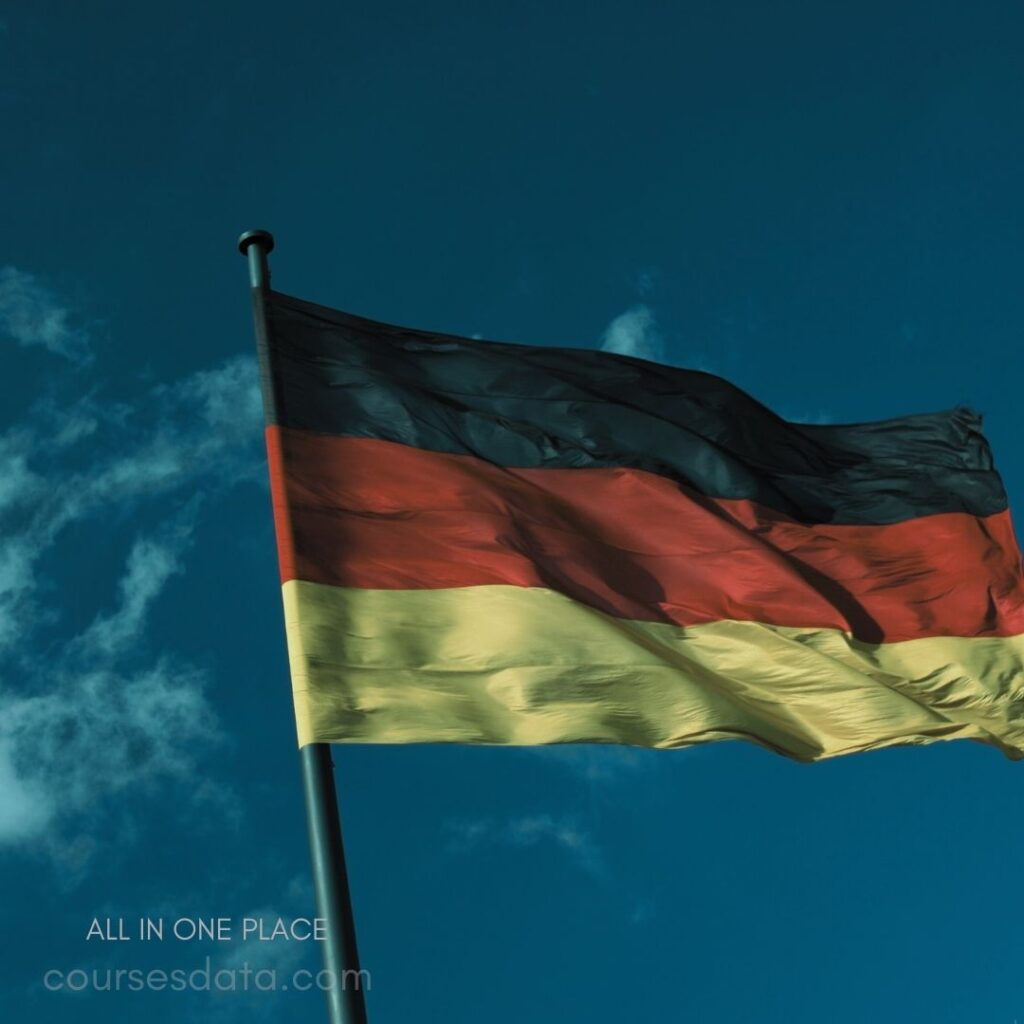 German flag waving proudly.