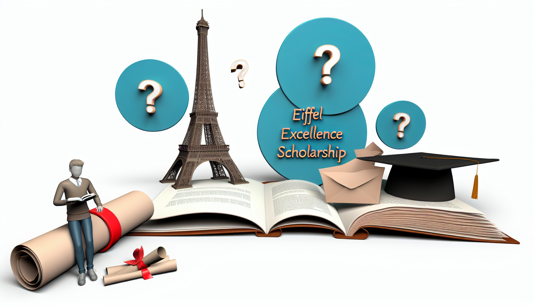 Eiffel Excellence Scholarship concept illustration.