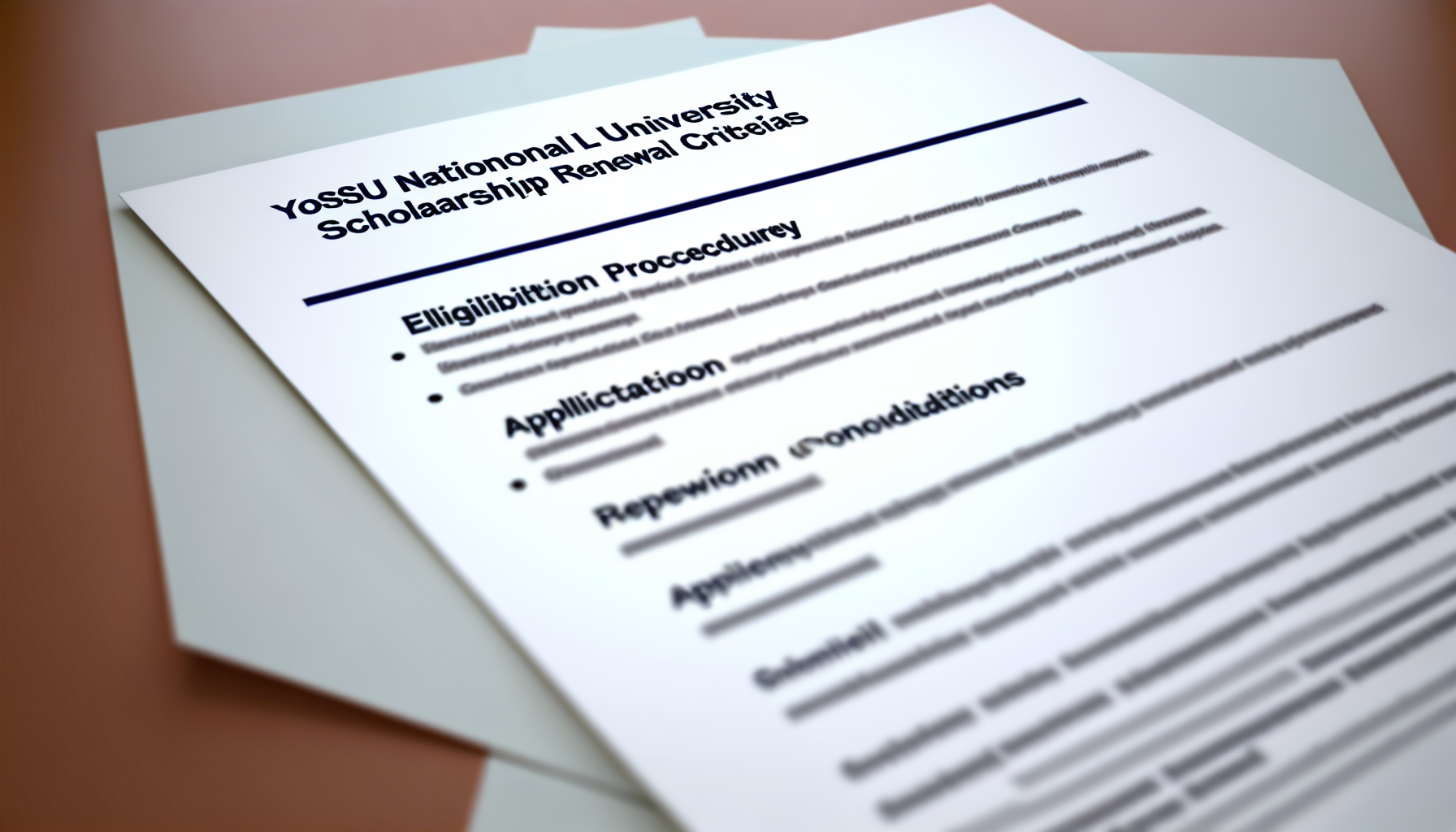 Scholarship renewal criteria document.