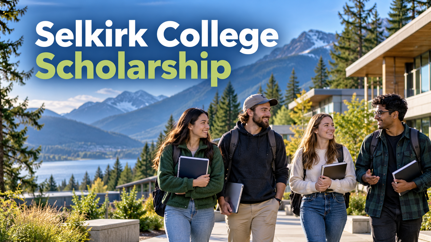 Students at a British Columbia campus for the Selkirk College Scholarship