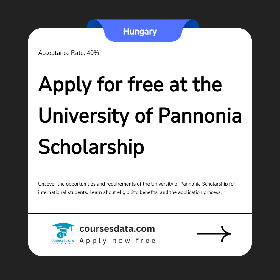 Apply for free at the University of Pannonia Scholarship