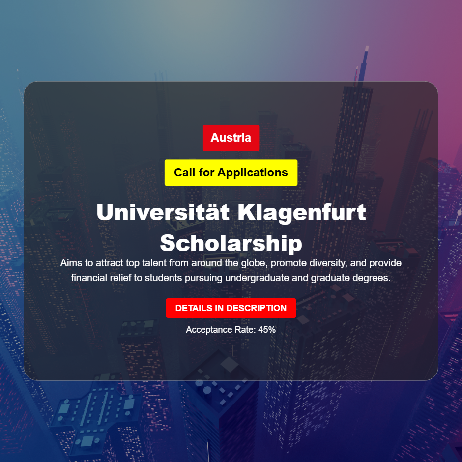 Universität Klagenfurt Scholarship