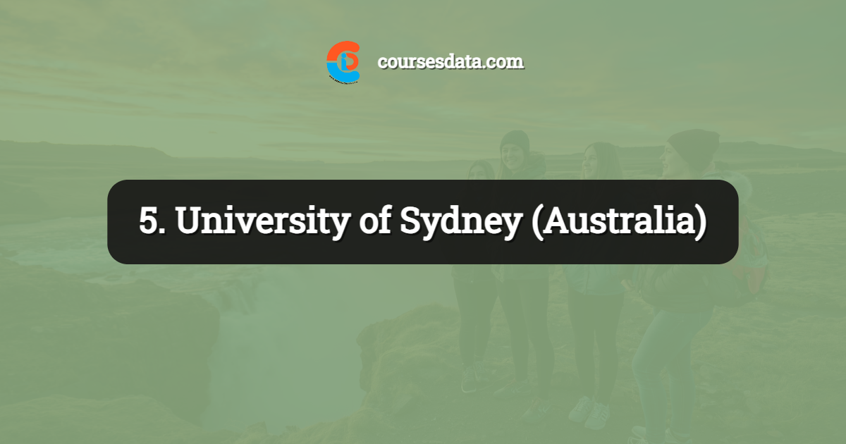 5. University of Sydney (Australia)